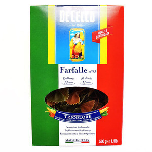 데체코 삼색파팔레 500g/파팔레트리칼라/farfalle tricolore